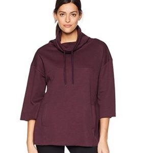 Ugg  Astrid Maroon Funnel Neck Fleece Lined Pullover Sweatshirt‎ Sz XL